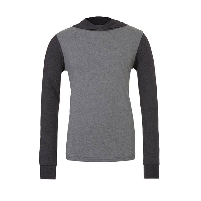 Gravity Threads Chandail à Capuchon à Manches Longues pour Homme, Gris Foncé Chiné Profond L