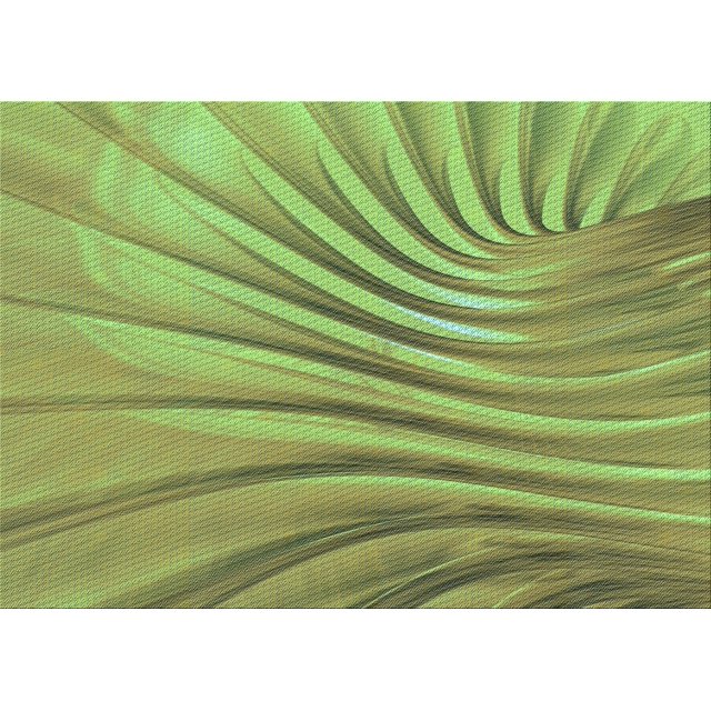Ahgly Company Machine Washable Indoor Rectangle Transitional YellowGreen Area Rugs, 3' x 5'
