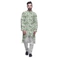 thumbnail image 1 of Atasi Cotton Slub Printed Fashion For Men Asymmetric Button Down Kurta For Men, 1 of 5