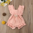 thumbnail image 2 of Fortune 0-24m Baby Girl Summer Ruffles Romper Fly Sleeve Bow Cotton Jumpsuits, 2 of 4