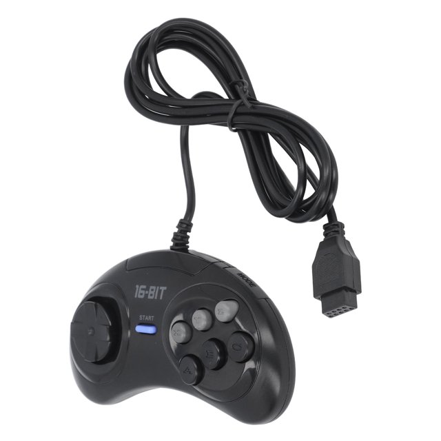 Manette Filaire 16 Bits Apparence Classique Plug and Play 9 Broches pour Console de Jeu