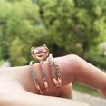 thumbnail image 4 of Bague Bijou en Or Rose Carré Géométrique à Diamants au Style Simple, 4 of 5
