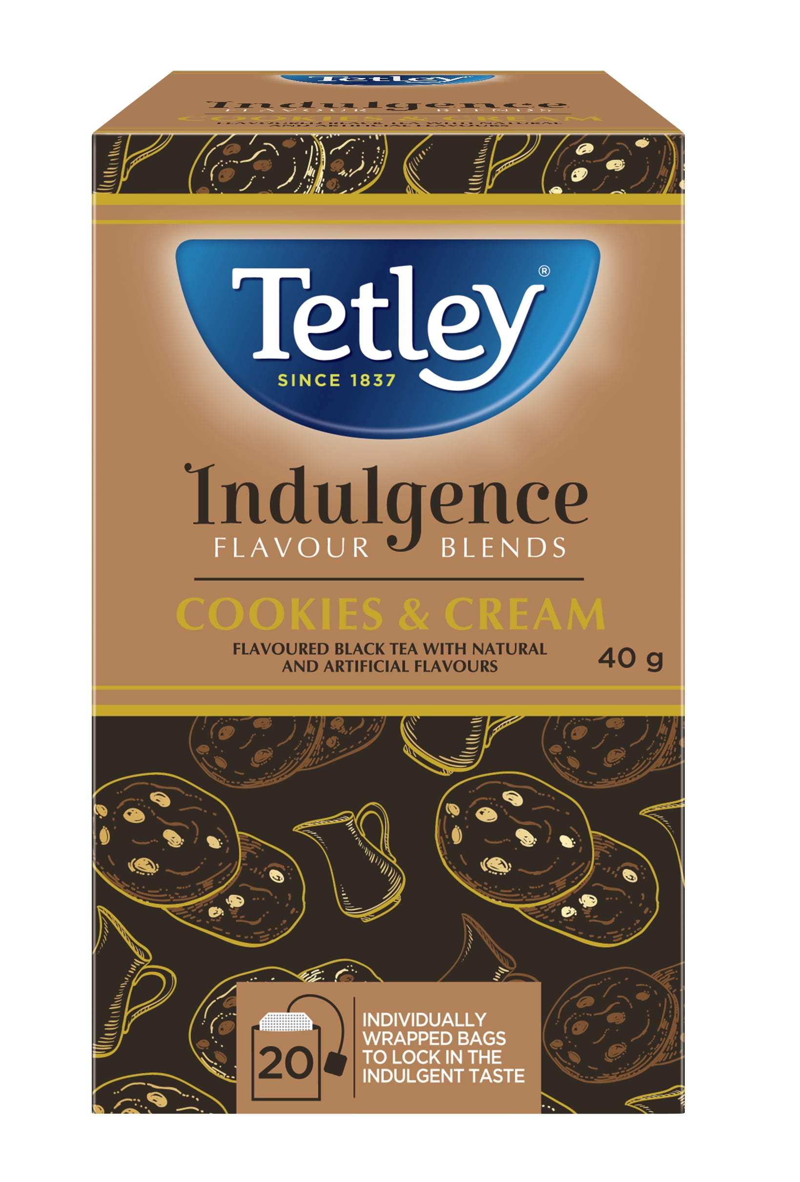 Tetley Indulgence Cookie and Cream Tea