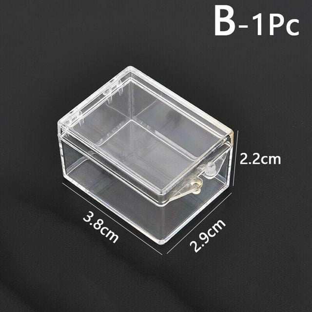 Boîte en Plastique Transparente Rectangulaire Affichage d'Échantillons ct Boîtes de Rangement de Bureau
