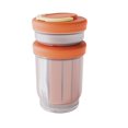 thumbnail image 2 of weibbin Orange Double Layer Plastic Salad Cup with Fork - 760ml Portable Breakfast Container, BPA-Free, 2 of 6