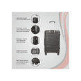 thumbnail image 3 of TRAVLR 100% PP Break Resistant Lightweight Expandable 24" Checkin Luggage Trolley Black., 3 of 7