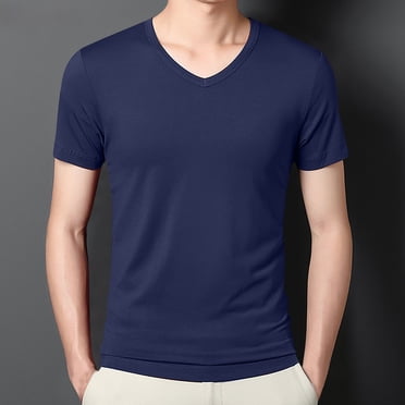 Gspmoly Shirts for Men, Men'S Summer Short Loose Casual V-Neck Outdoor Shirt Going Out Tops Holiday Gifts