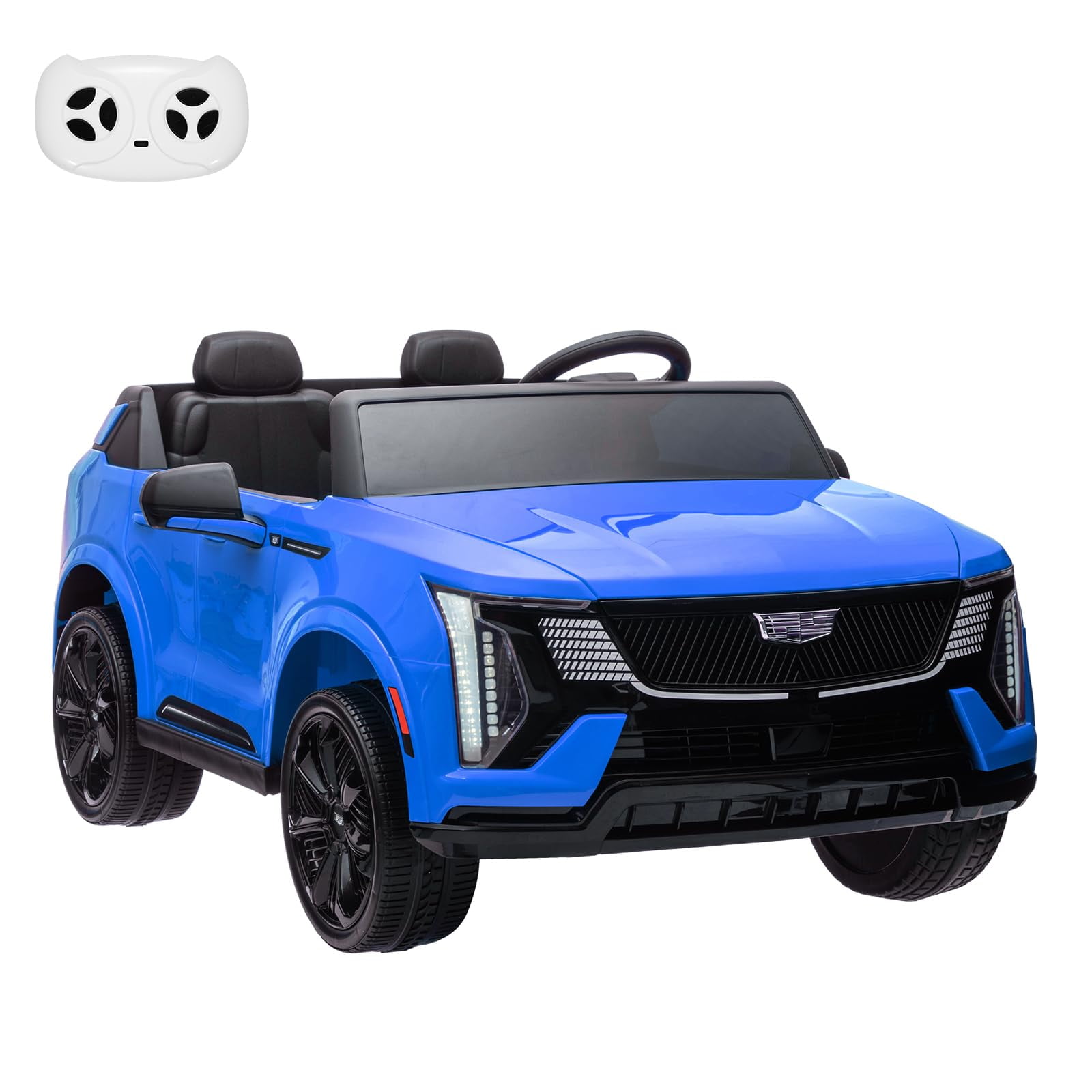 Costzon Lamborghini Voiture de sport 4 roues motrices alimentée par batterie 12 V avec télécommande 2,4 G, 3 vitesses, lumières LED, klaxon, musique