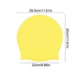 thumbnail image 3 of Meitianfacai Oversized Silicone Swimming Cap For Adults Large Head Coverage Waterproof Hair Protection Elastic Swim Cap For Long Thick Hair Pool Beach Use (Yellow), 3 of 6