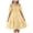 Yellow, variant on YDFCWXW Girls Cold Shoulder Shirred White Off Shoulder Ruffle Sleeve Summer A-Line Princess Sundress (Yellow, 3-4 Years)