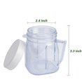 thumbnail image 4 of CHUANK For Blender Replacement Parts  4937 Mini  Blender Jar Accessory  Cup Mini Plastic Jars with Lids (2 Pack), 4 of 9