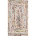 thumbnail image 3 of Safavieh Collection Tressée BRD210B Tapis Réversible en Coton Fait Main Boho, 3 Pieds x 5 Pieds, Ivoire / Multi, 3 of 4