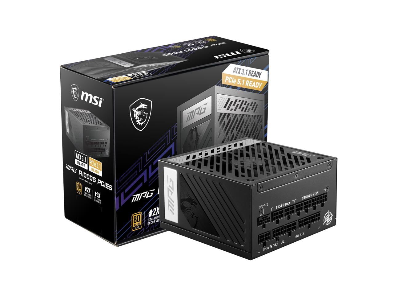 MSI MPG 1000W Power Supply Internal 80 Plus Gold MPGA1000GPCIE5