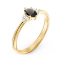 thumbnail image 3 of Birthstone Oval Ring with Shoulder Accents - Smokey Quartz (June), 3 of 5