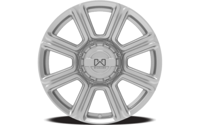 4 x jantes Wildland Hurricane en alliage Argent de 17x8 pouces pour 2011 - 2026 Chevrolet Silverado 2500 HD