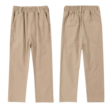 Bocqde Boys Cotton Dress Pants Fashion Casual Solid Color Trouser Pants Slim Fit Straight Tube Uniform Pant, 3-17 Years