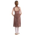 thumbnail image 2 of RUNQHUI Robe de Danse Lyrique Ballet Strass pour Filles Patinage Artistique Sans Manches Justaucorps Jazz Latin Danse Moderne Marron 8, 2 of 7