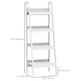 thumbnail image 3 of HOMCOM Set of 2, 4 Tier Ladder Shelf Bookcase, Multifunctional Display Rack, 3 of 10