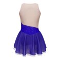 thumbnail image 2 of Sinleey Robe de Patinage Artistique pour Filles, Scintillante avec Strass, Sans Manches, Justaucorps de Danse Ballet, Bleu Royal 16, 2 of 7