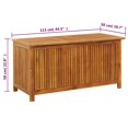 thumbnail image 2 of vidaXL Garden Storage Box 113x50x58 cm Solid Acacia Wood, 2 of 7