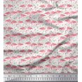 thumbnail image 1 of Soimoi Rayon Fabric Grass & Flamingo Bird Print Fabric by Yard 42 Inch Wide, 1 of 3