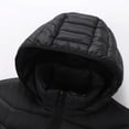 thumbnail image 4 of Men's Solid Zipper Four Control 25 Zone Heating Jacket with USB Charging Feature, Long Sleeve Hooded Coat for Winter Casual Wear, Polyester Material, Hand Wash Cold, 4 of 8