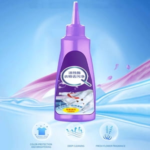 Lisbinx Enzyme Laundry Stain Remover Liquid, Active Enzyme Wash & Detergent for Oil Sweat Urine Stains, 120 mL, for Machine or Hand Washing