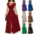 thumbnail image 1 of Gspmoly Robes Décontractées pour Femmes, Printemps et Su Robe Longue Aguichant de Printemps et d'Été pour Femmes Style Épicé Fille Haute Élasticité Couleur Unie Robe-Jupe pour Femmes Robes Formelles pour Femmes Articles en Liquidation, 1 of 4