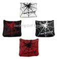 thumbnail image 2 of Spider Embroidery Pattern Golf Putter Cover PU Leather Large Mallet Golf Head Cover Magnetic Closure Golf Head cover Black Double buckle, 2 of 6