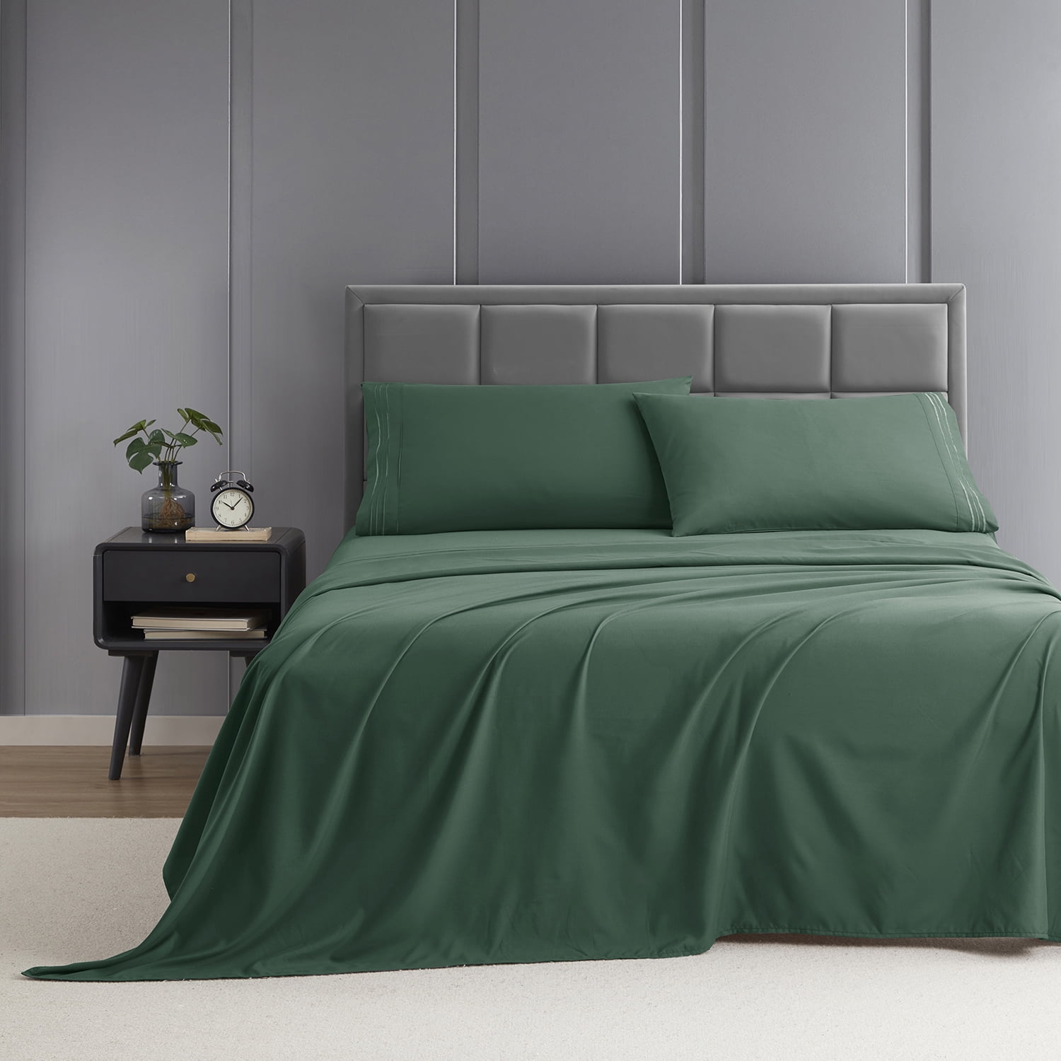 Nestl King Sheet Set, 1800 Series Microfiber Deep Pocket 4 Piece Bed Sheet Set