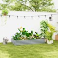 thumbnail image 2 of Outsunny 6x3x1ft Galvanized Raised Garden Bed, Open Bottom, Silver, 2 of 10