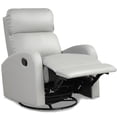 thumbnail image 2 of Costway Recliner Chair Swivel Rocker Manual Single Sofa Lounger w/Footrest Gray, 2 of 10