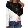 thumbnail image 2 of Nouveaux Hauts pour Femmes 2023 Imprimés Décontractés Amples à Col Rond Grande Taille T-shirt à Manches Longues Hauts Blouse, 2 of 4