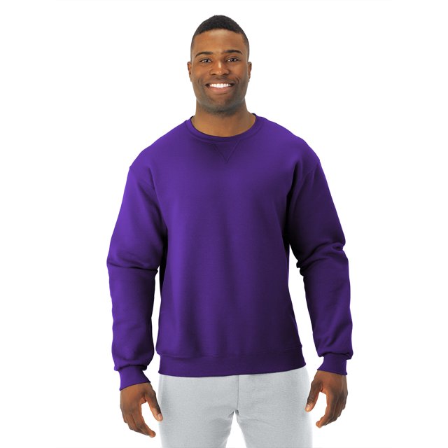 Fruit Of The Loom Chandail en Molleton Sofspun Adulte, 3TG, Violet/Gris Anthracite
