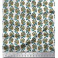 thumbnail image 1 of Soimoi Polyester Crepe Fabric Leaves & Floral Block Fabric Prints by Yard 42 Inch Wide, 1 of 4