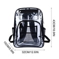 thumbnail image 3 of Clear PVC Stadium Backpack with Large Laptop Compartment 1 Count, 3 of 3
