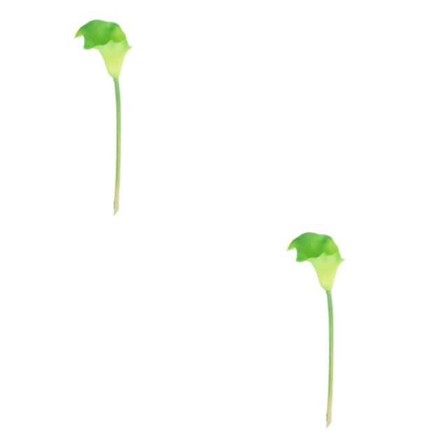 kurtrusly Wedding Decor With Simulated Calla - Choose Variety Of Colors And Styles With High 3D And Simulation Durable PU Tender green 2PCS