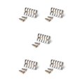 thumbnail image 3 of pitrice Headless Acoustic Guitar Bridge Professional Beginners Electric Bass String Tailpiece Spare Parts Fitting Replacement Silver 5Set, 3 of 6