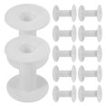 thumbnail image 1 of 10pcs White Plastic Empty Spools for Cord Organizing Use Wire Yarn Bobbins 1.5 Inches Diameter, 1 of 9