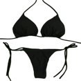 thumbnail image 1 of Women Swimwear Micro Bikini Set Tie Side G-String Thong Beach Swimsuit, 1 of 2