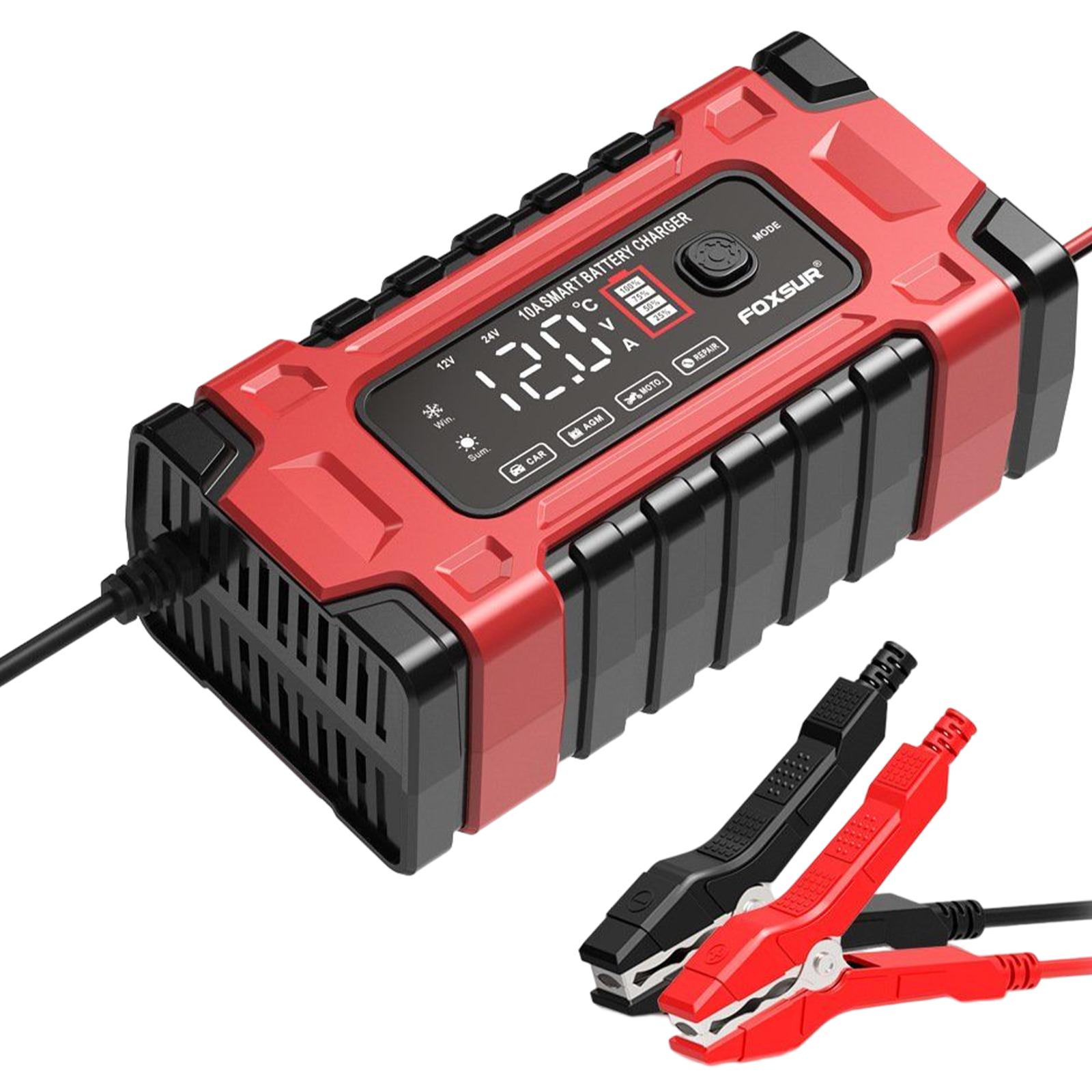 Miulika Car Battery Charger 8 Amp with Temperature Compensation Smart Battery Maintainer