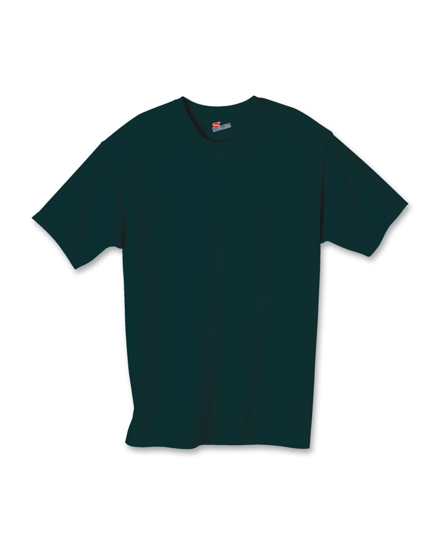 Hanes T-Shirt en Coton pour Enfant Authentique Sans Étiquette, TP, Vert Forêt Profond