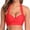 Watermelon Red, variant on yievot Women Bikini Top Women's Fashion Sexy Multi Color Swimsuit Halter Ruched High Waist Bikini Tops