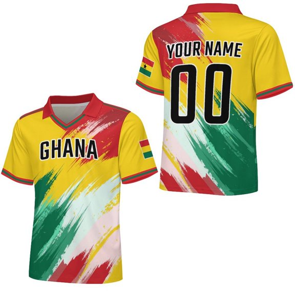 Chandail de Soccer Ghana Personnalisé 2026 Chandail avec Nom et Numéro Personnalisés pour Hommes Femmes Enfants Style National Country Chandail de Fan de Soccer