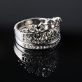 thumbnail image 4 of EGNMCR Bagues Mode Dames Tempérament Couronne en Strass Bijou Bague, 4 of 8