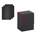 thumbnail image 1 of HILABEE Card Deck Box Game Card Storage PU Leather Lightweight Premium Holds 100 Black Red, 1 of 9