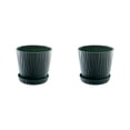 thumbnail image 3 of kurtrusly Modern Decorative Flower Pots Easy To Maintain Various Colors And Sizes green S pot+S tray 2Set, 3 of 6