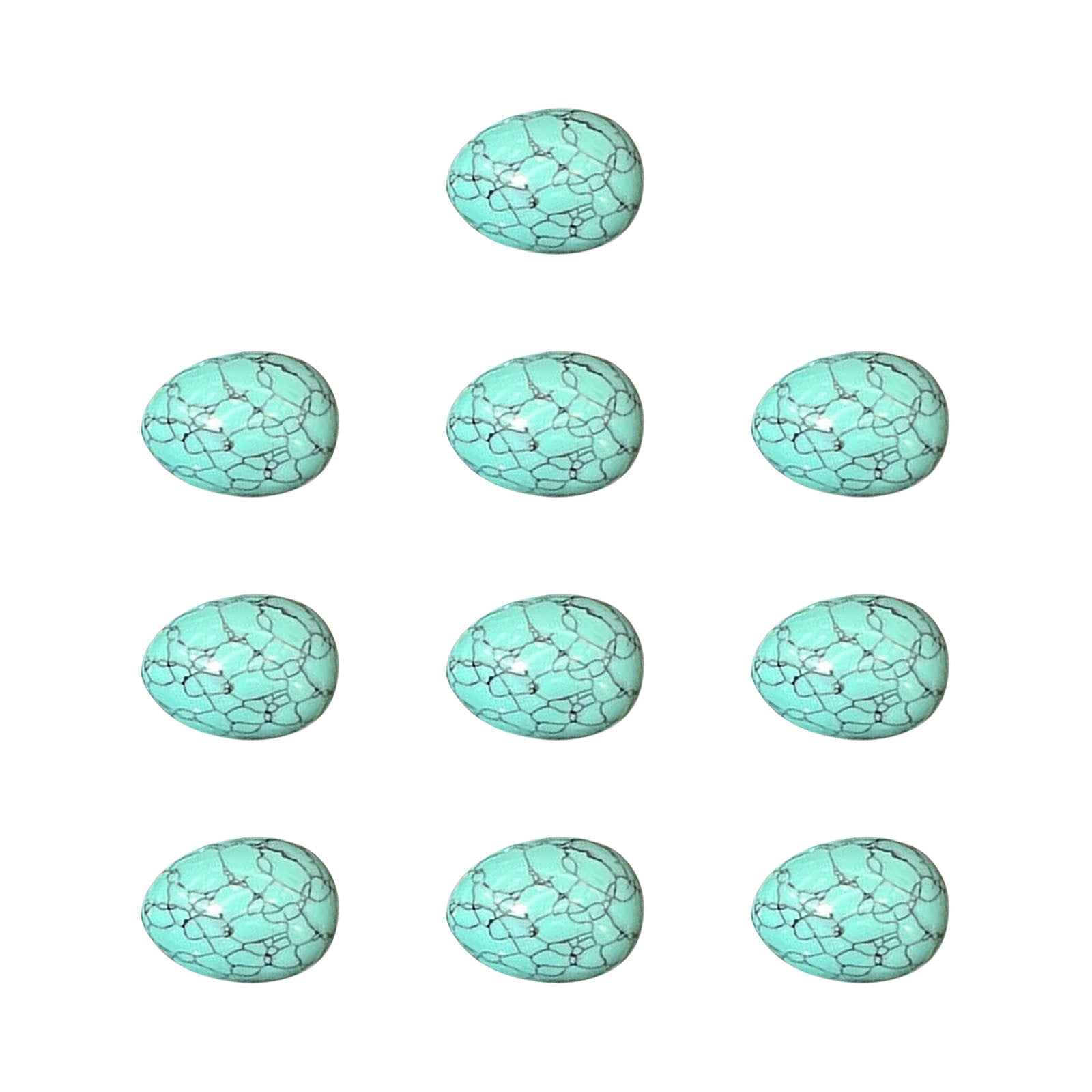 Dvkptbk une Poupée 20mm Cristal Mini Oeufs Agate Jade Oeufs d'Oiseau Oeufs de Pâques 10 Pcs Décorations de Pâques