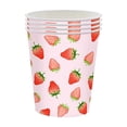 thumbnail image 2 of EGNMCR Strawberry Party Theme Tableware Set Disposable Decorative Tableware Paper Set disposable tableware, 2 of 5