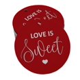 thumbnail image 1 of Inkdotpot 50 Pack Real Silver Foil Paper Tags Love Is Sweet Wedding Favor Hang Tags, 1 of 6